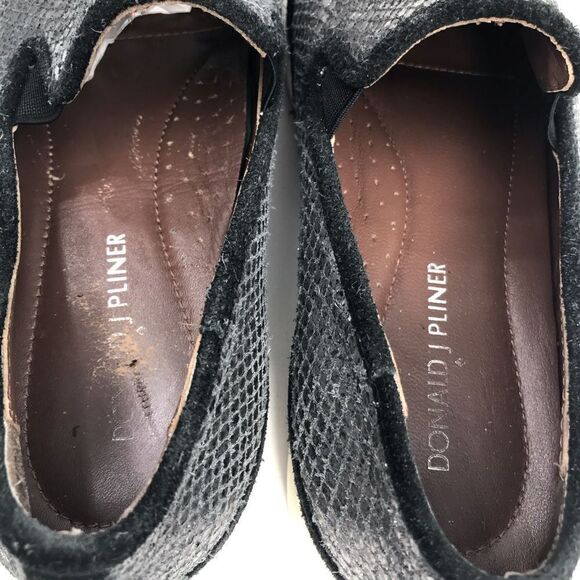 Donald J Pliner Mickey Metallic Sparkle Faux Snakeskin Slip On Sneaker Loafers - Picture 11 of 13